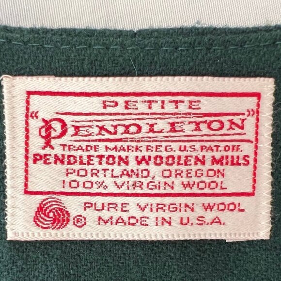 Pendleton Petite Vintage Green Wool Double Breasted Jacket - Picture 5 of 6